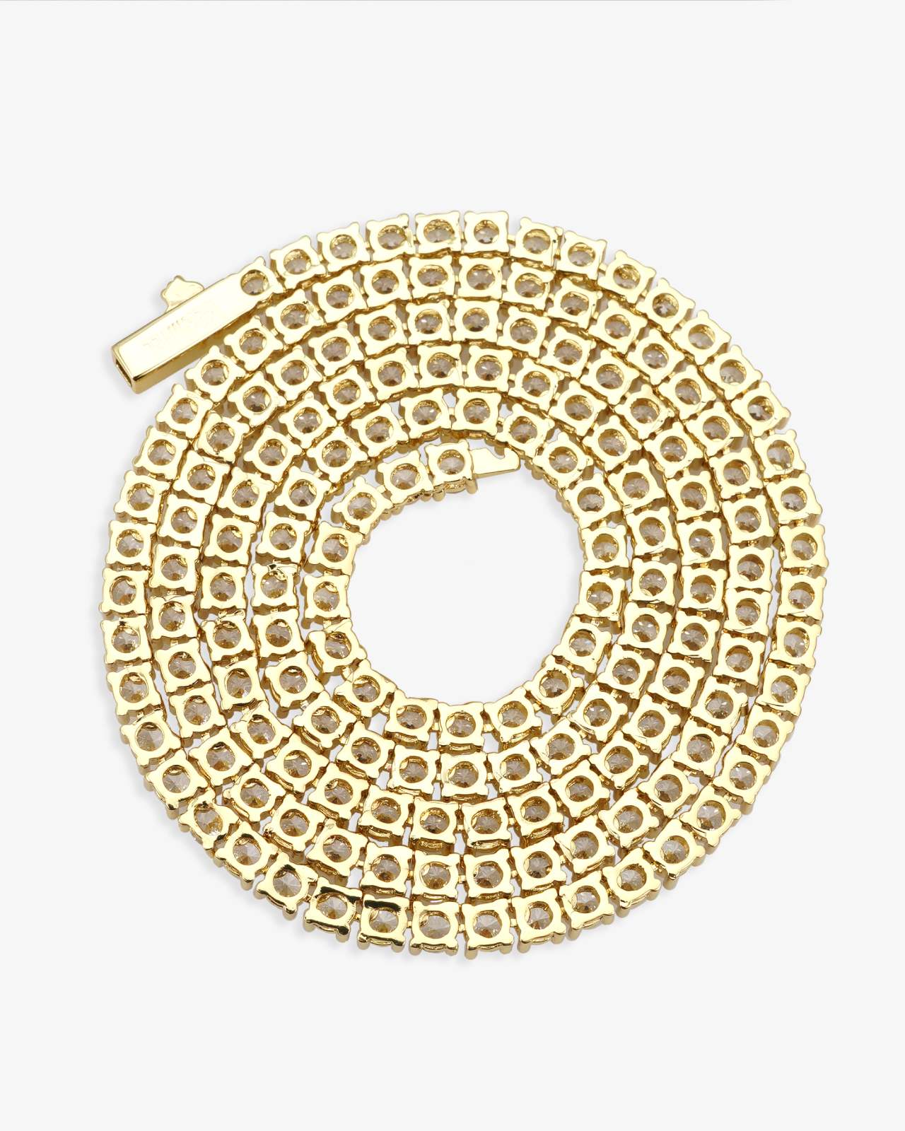 Iced Out VVS Tennis Chain 14K Gold (ALL SIZES) (view 9 of 28)