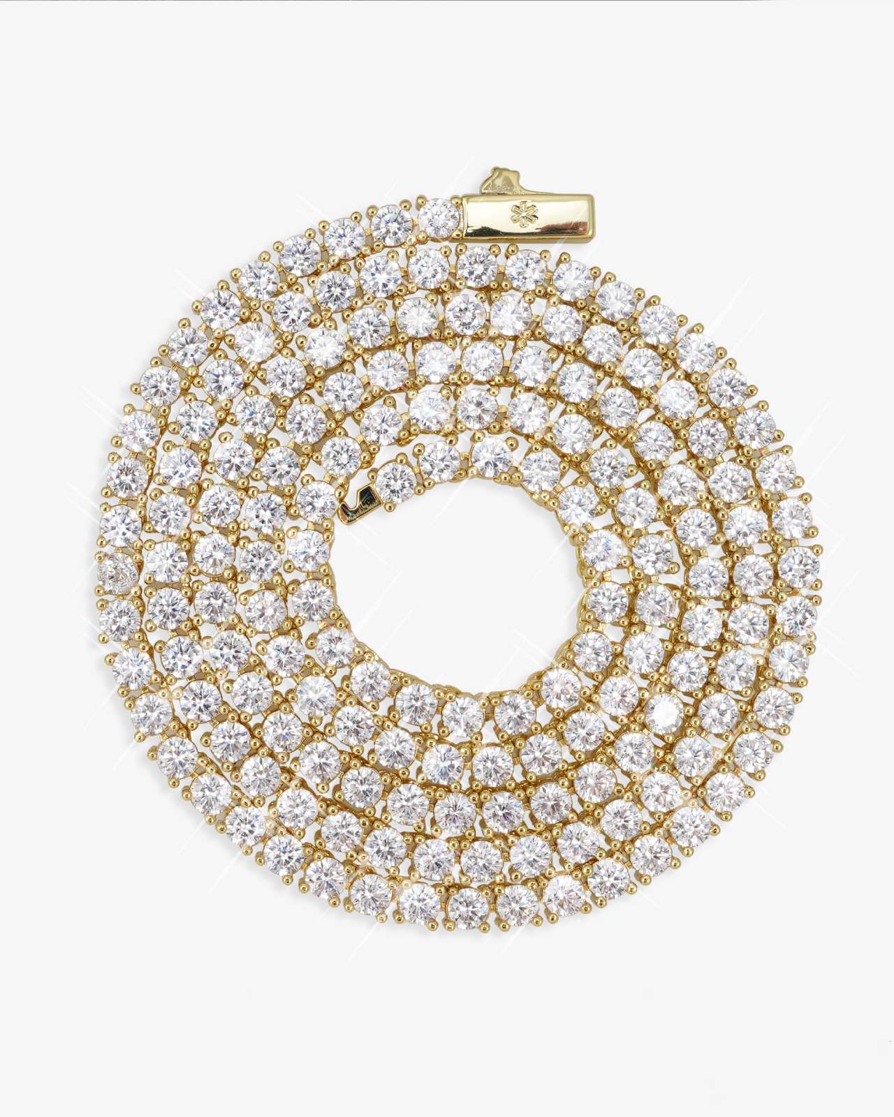 Iced Out VVS Tennis Chain 14K Gold (ALL SIZES) (view 13 of 28)