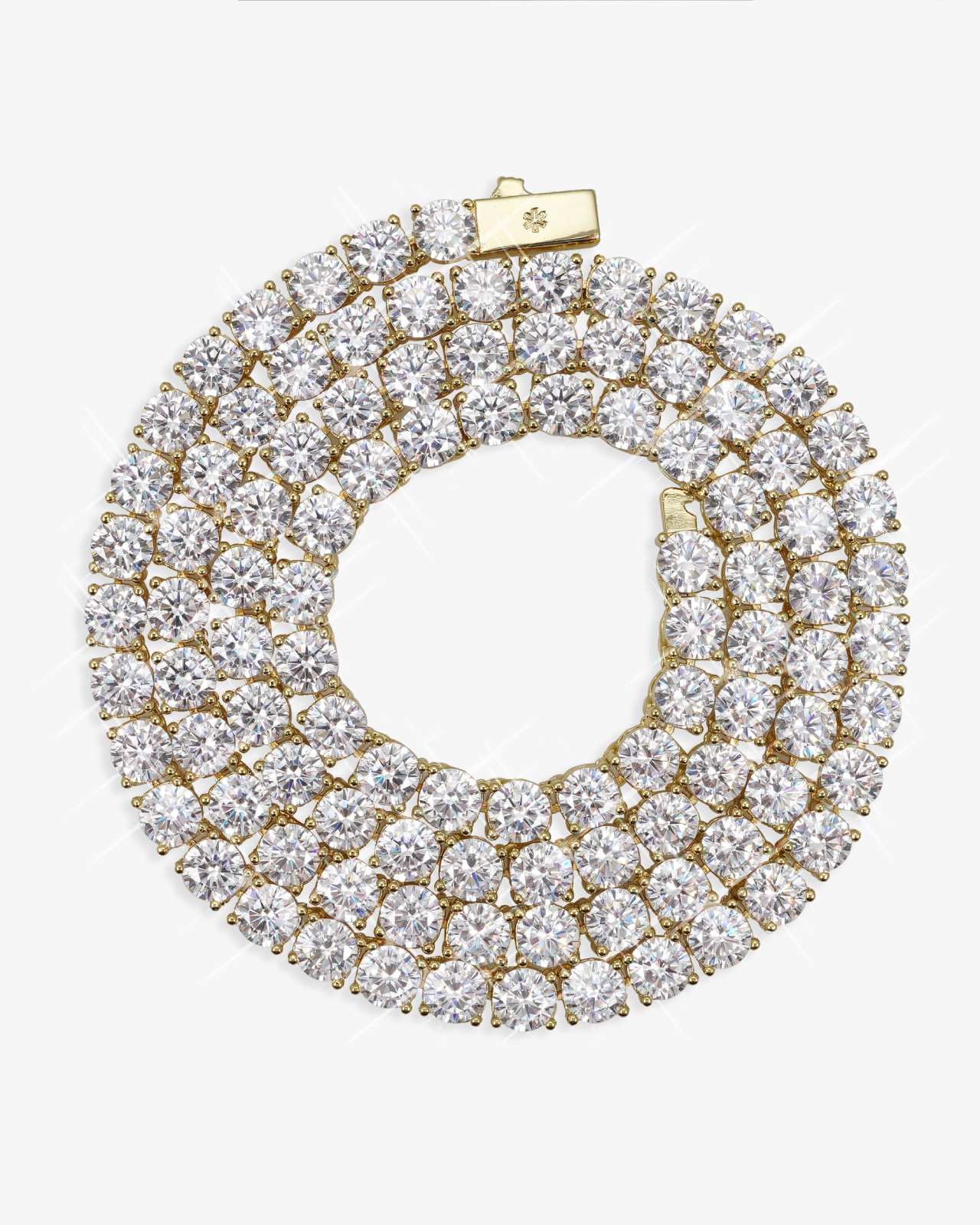 Iced Out VVS Tennis Chain 14K Gold (ALL SIZES) (view 21 of 28)