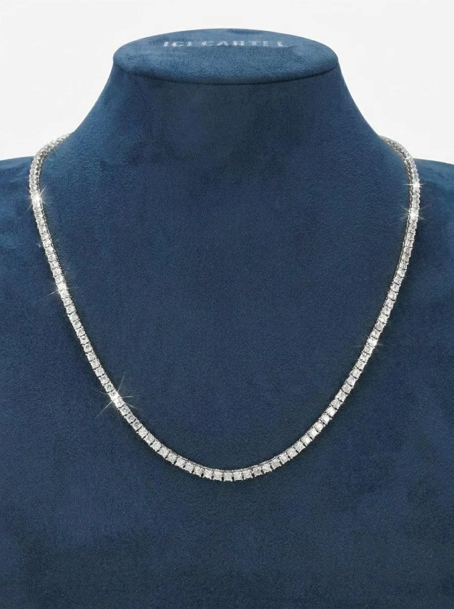 Iced Out VVS Tennis Chain 14K Gold (ALL SIZES) (view 22 of 28)