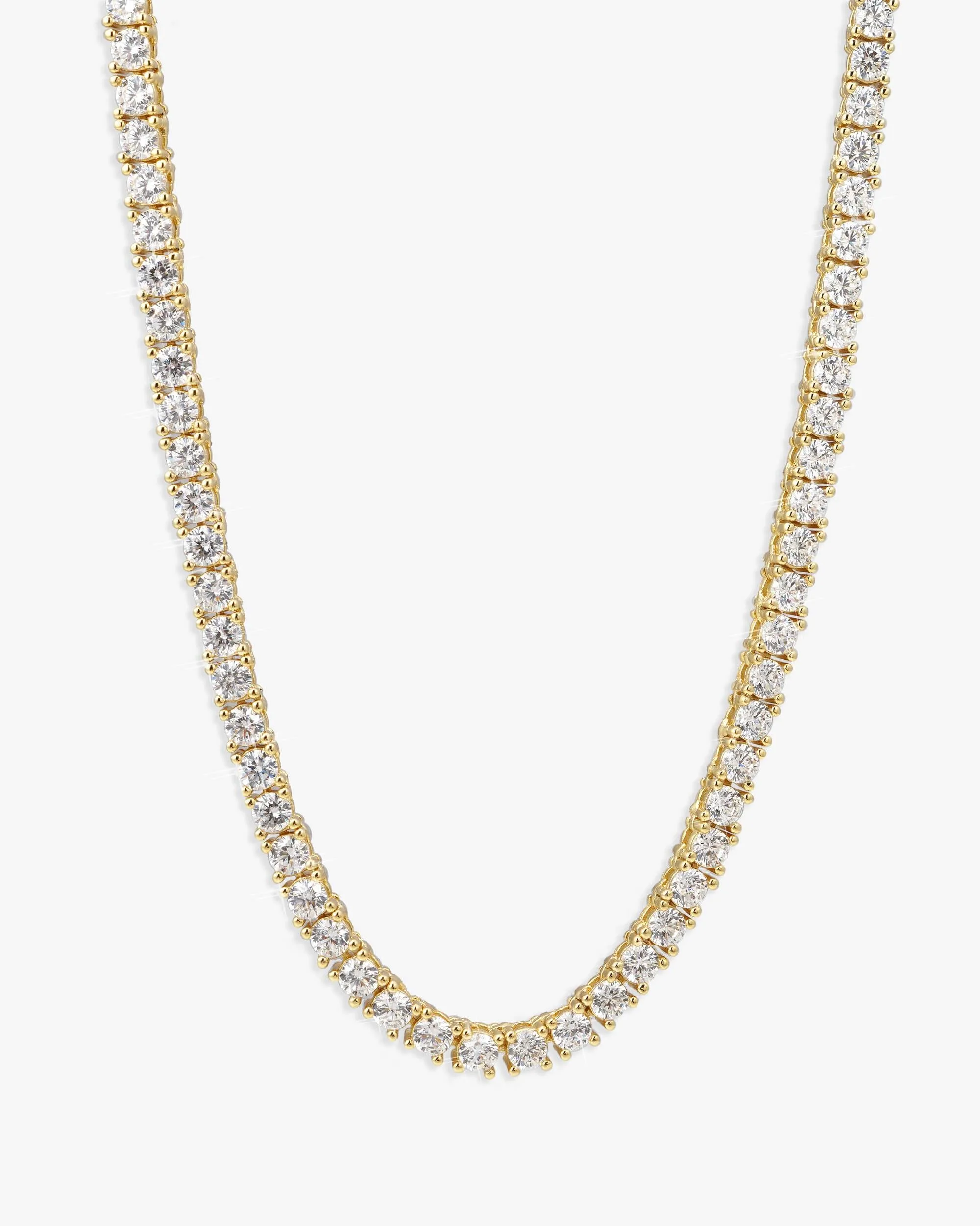 Iced Out VVS Tennis Chain 14K Gold (ALL SIZES) (view 25 of 28)