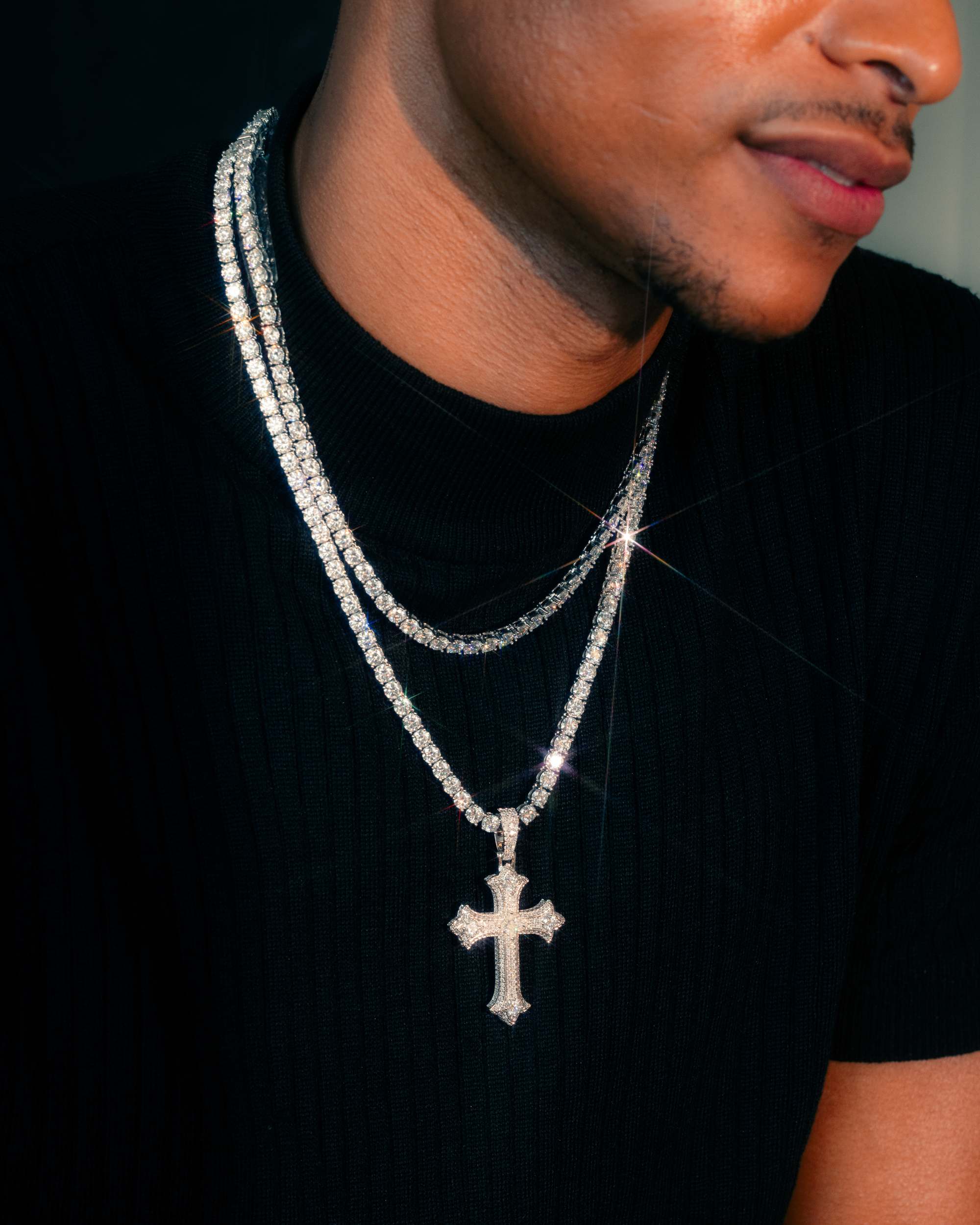 Iced Out VVS Tennis Chain 14K Gold (ALL SIZES) (view 27 of 28)