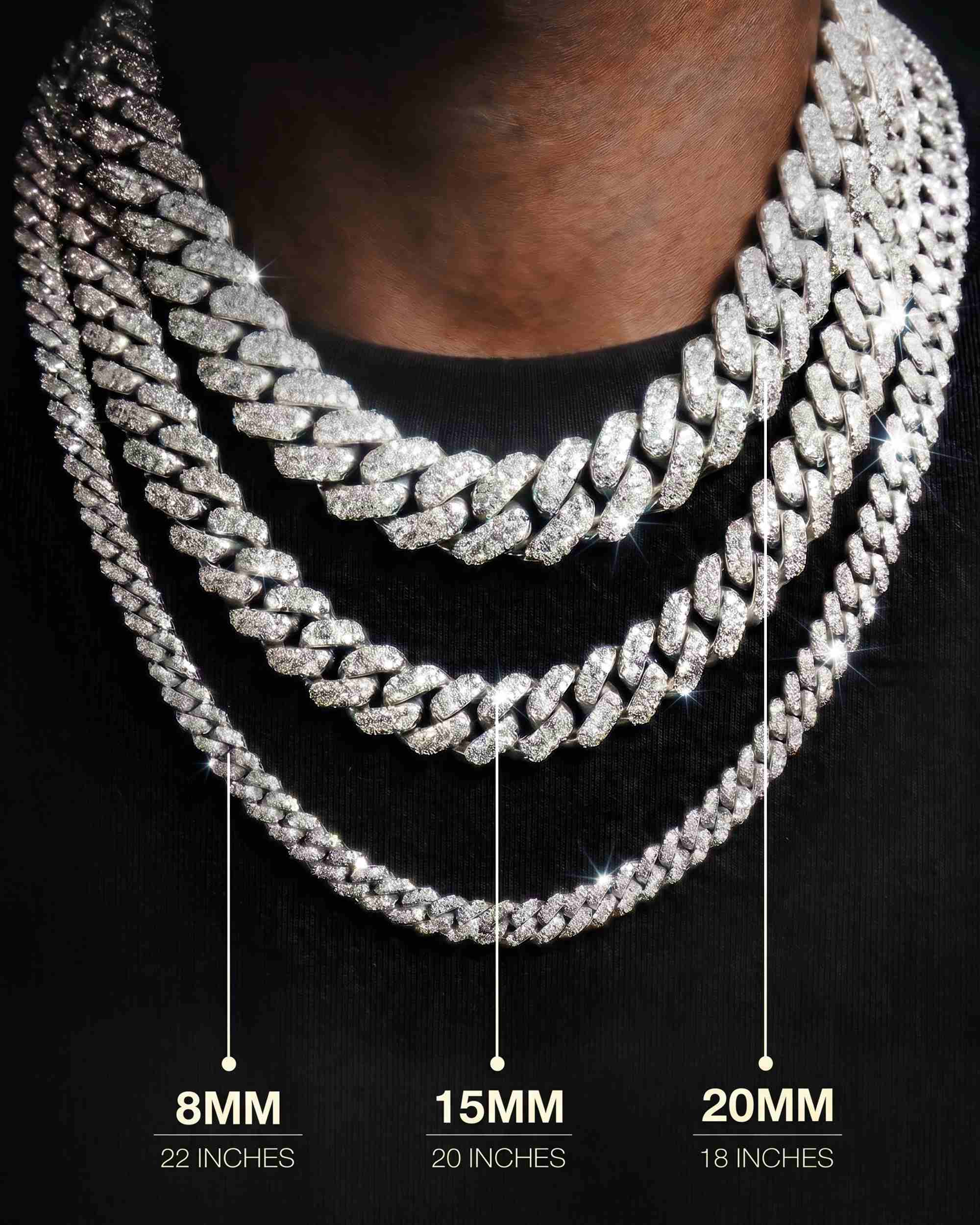 Iced Out VVS Cuban Link Chain 14K Gold (ALL SIZES) (view 2 of 31)