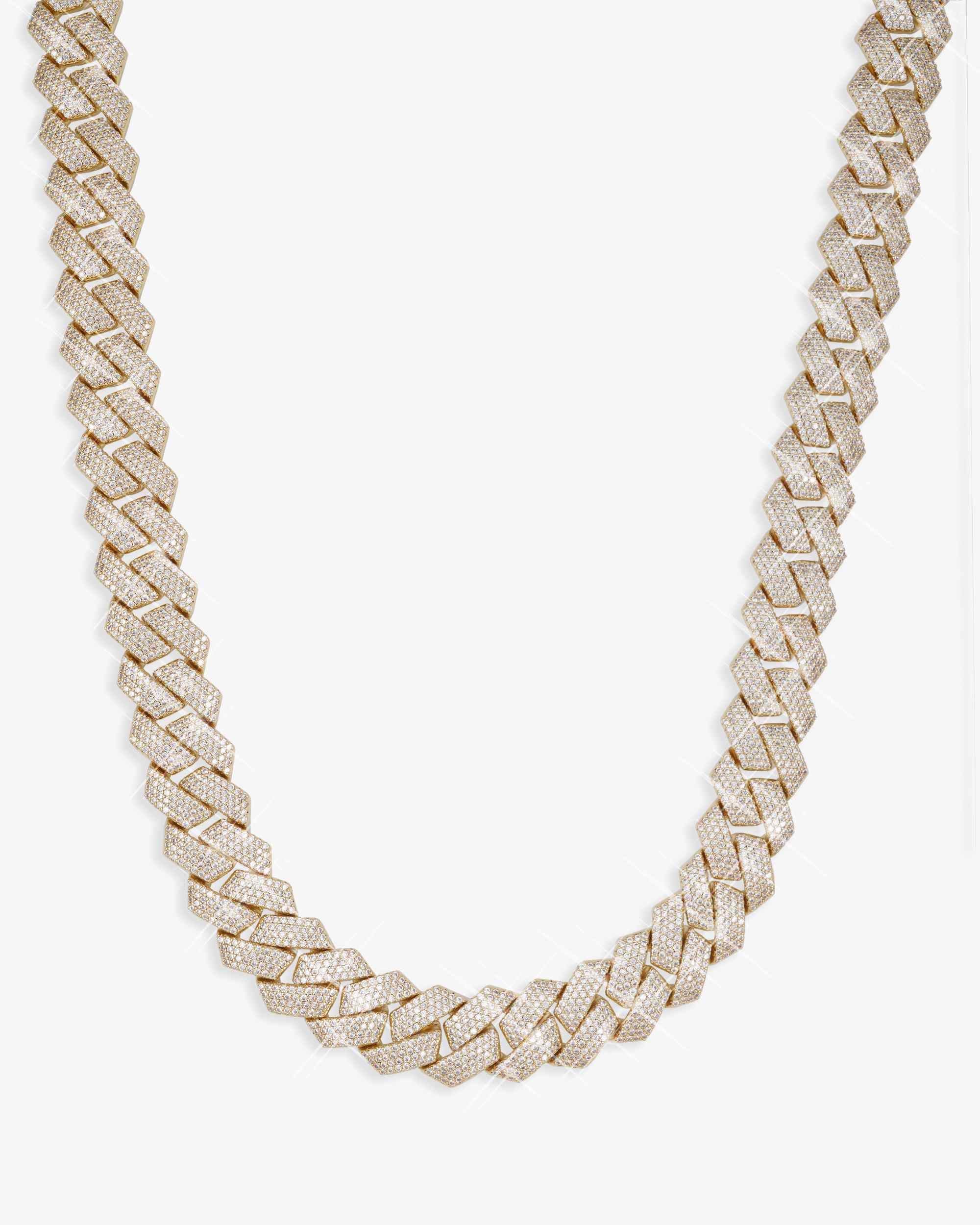 Iced Out VVS Cuban Link Chain 14K Gold (ALL SIZES) (view 10 of 31)