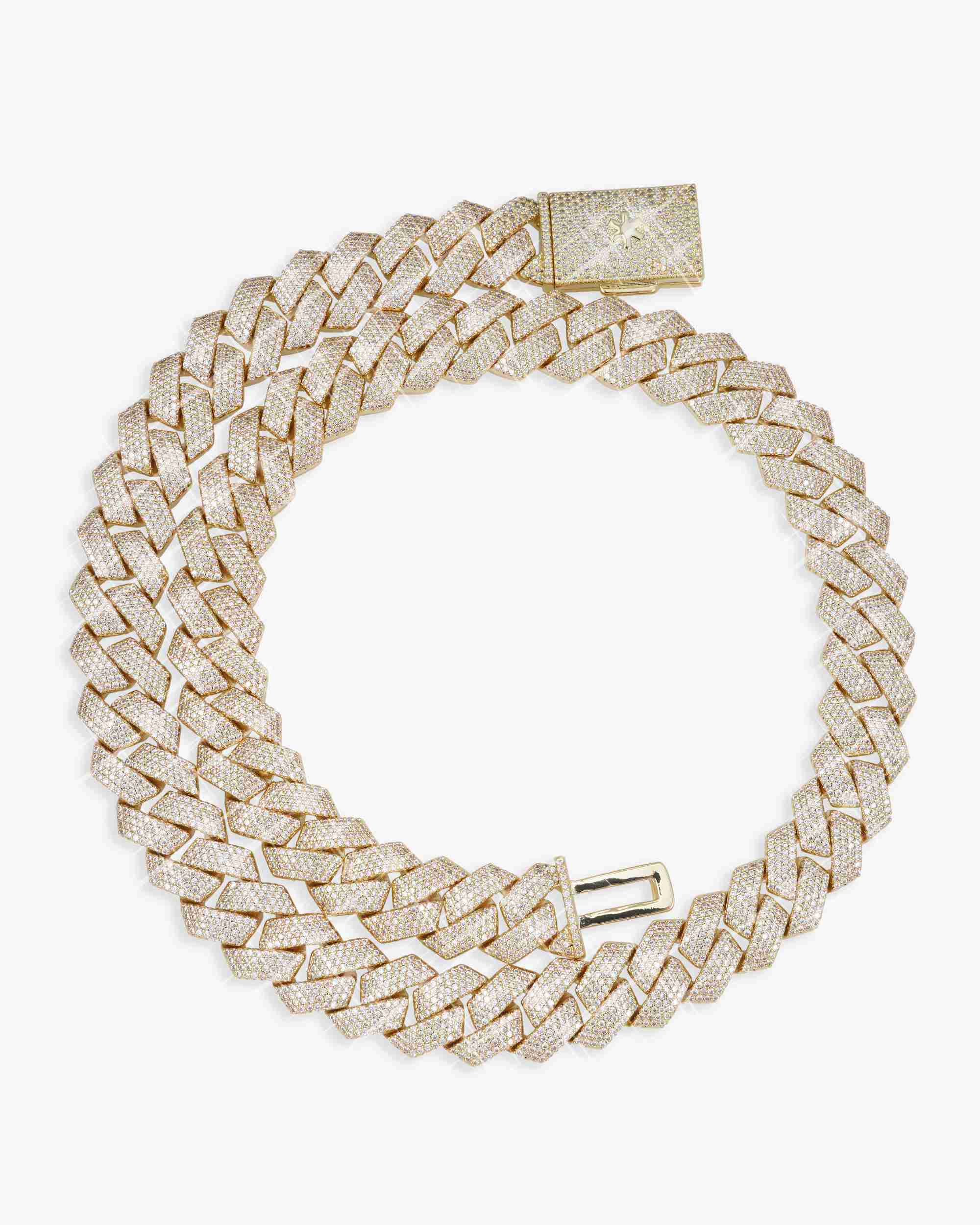 Iced Out VVS Cuban Link Chain 14K Gold (ALL SIZES) (view 11 of 31)