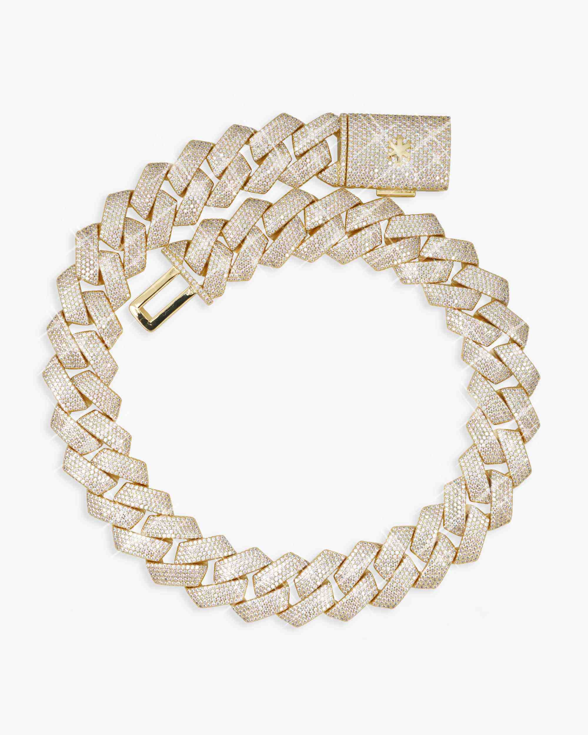 Iced Out VVS Cuban Link Chain 14K Gold (ALL SIZES) (view 18 of 31)