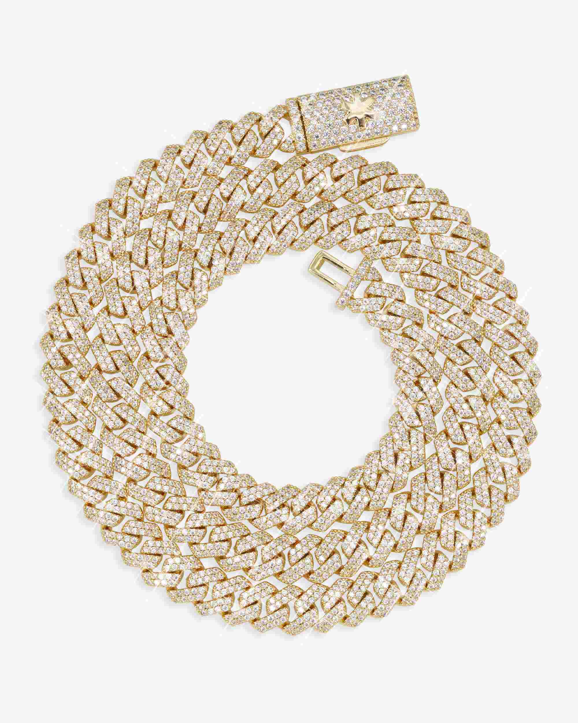 Iced Out VVS Cuban Link Chain 14K Gold (ALL SIZES) (view 24 of 31)