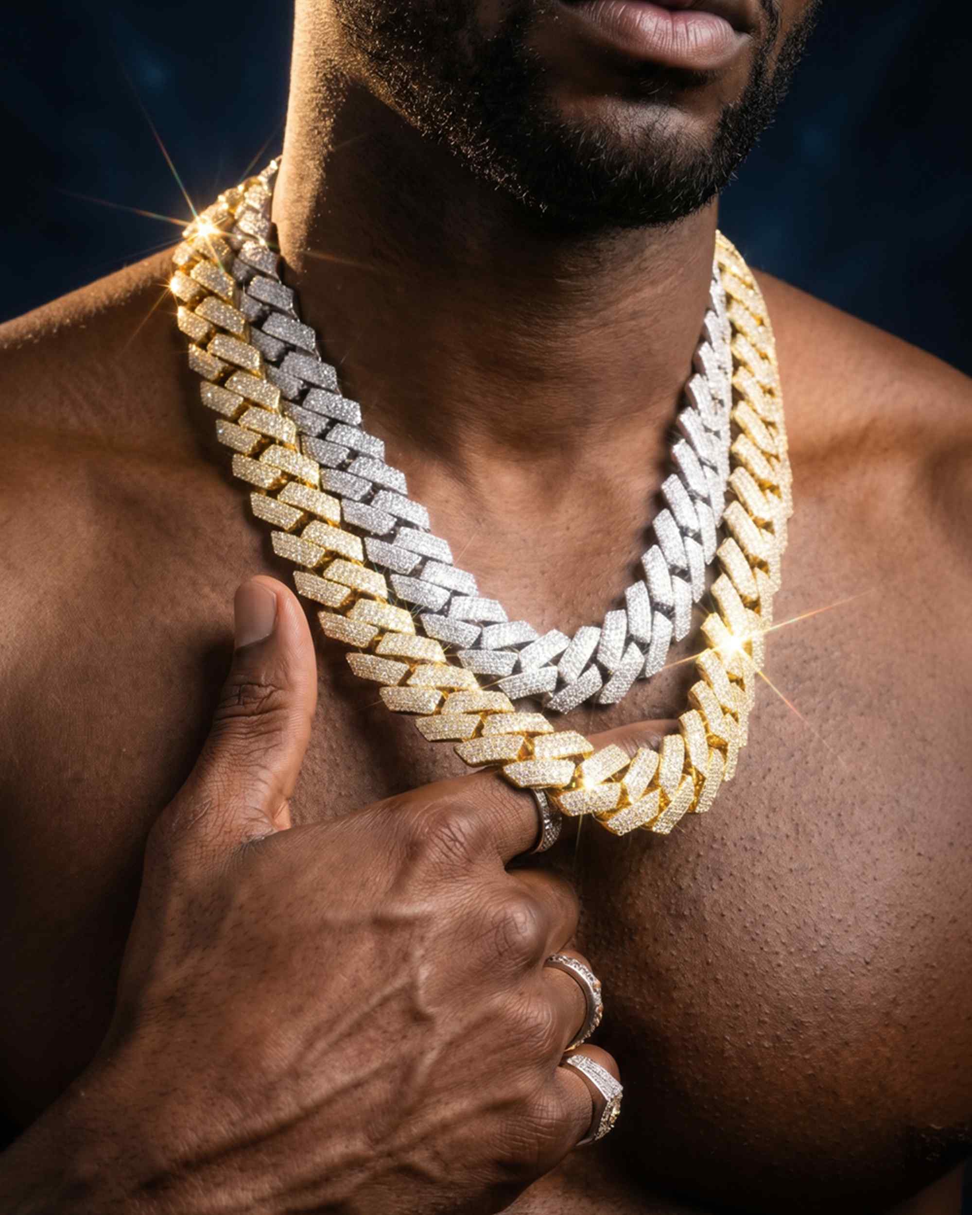 Iced Out VVS Cuban Link Chain 14K Gold (ALL SIZES) (view 25 of 31)