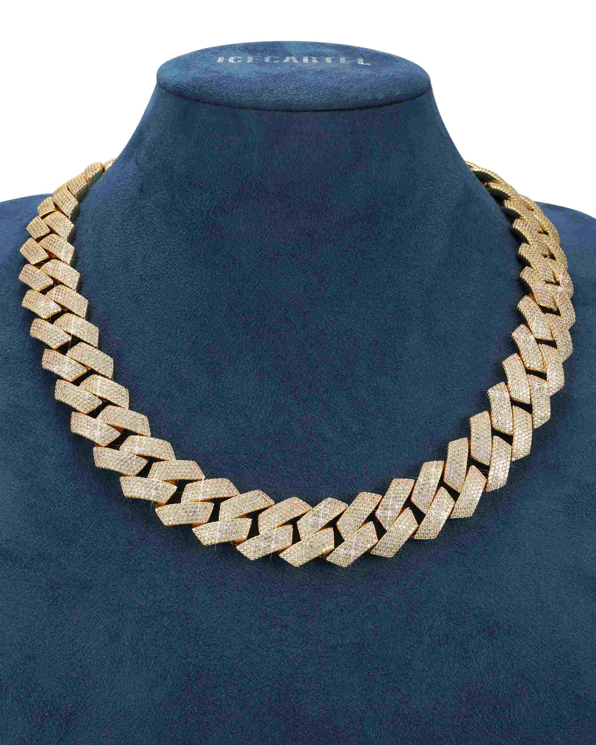 Iced Out VVS Cuban Link Chain 14K Gold (ALL SIZES) (view 26 of 31)