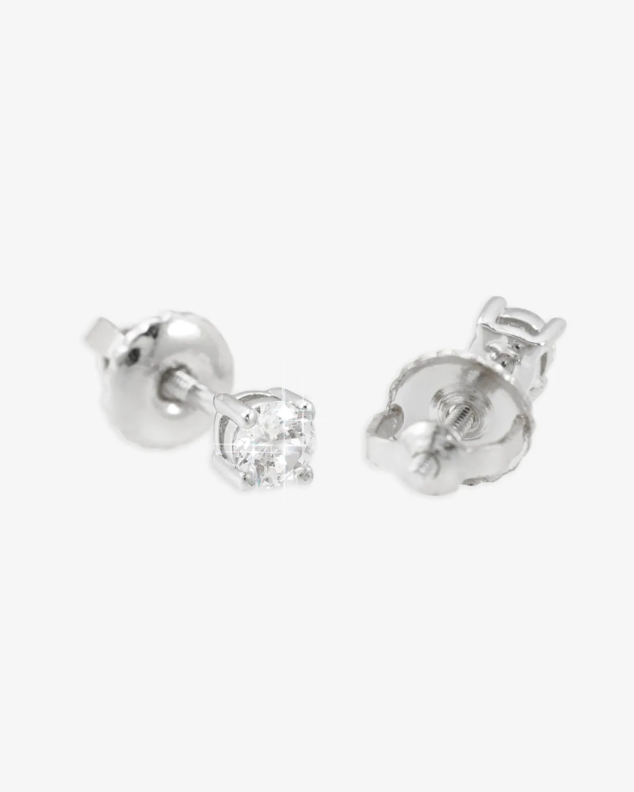 Iced Out VVS Stud Earrings 14K Gold (ALL SIZES) (view 14 of 15)