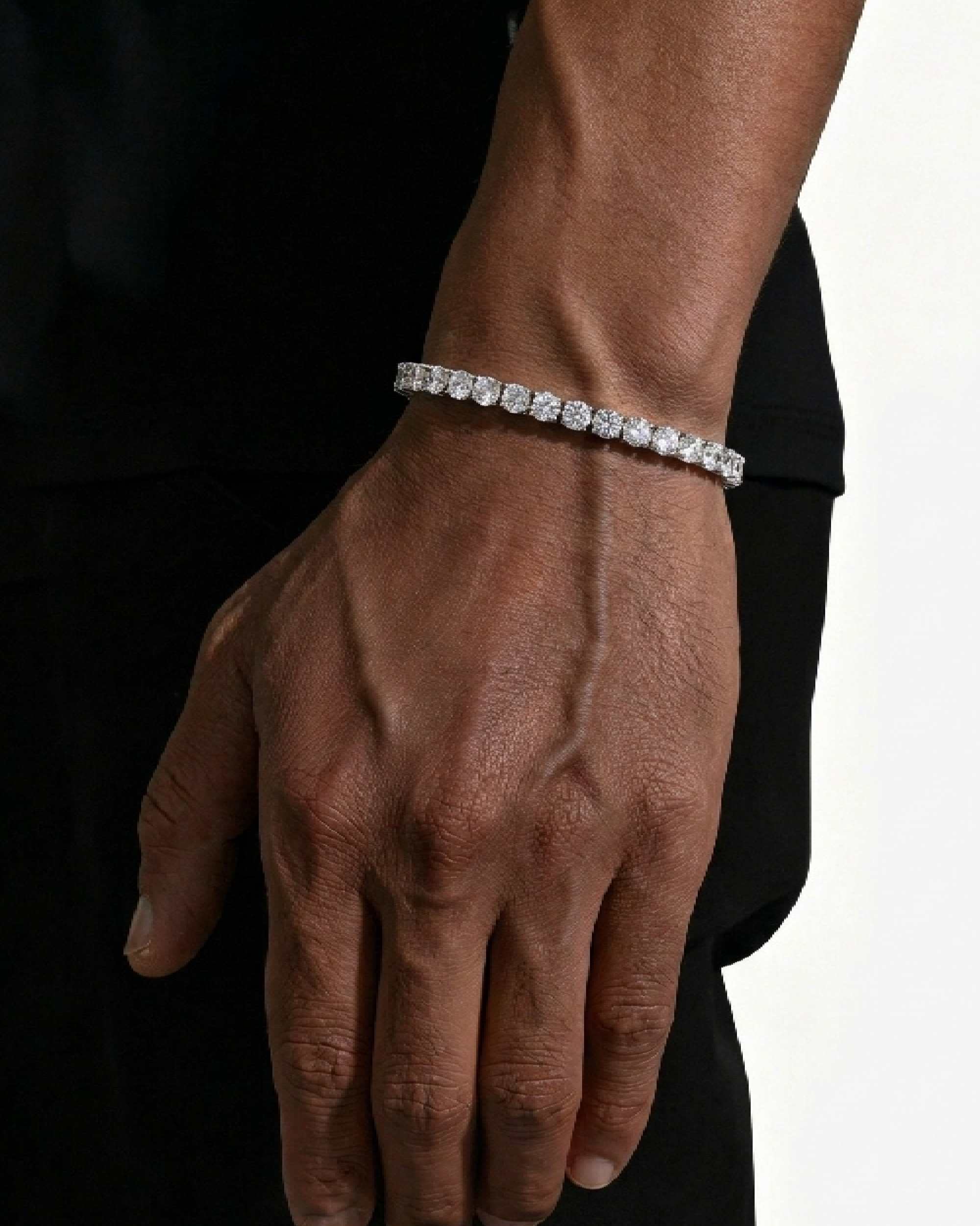 Iced Out VVS Tennis Bracelet 14K Gold (ALL SIZES) (view 3 of 19)